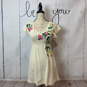 Johnny Was Cotton Embroidered V Neck Dress / Tunic